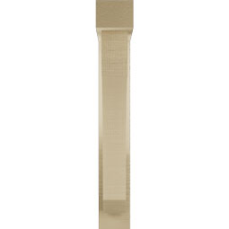 Ekena Millwork - BKTUR0352X16X24LEC05RCPR - Timberthane Faux Wood Legacy Style Bracket w/ Offset Brace, Block Ends, 3 1/2"W x 16"D x 24"H, Primed Tan