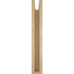 Ekena Millwork - BKTUR0352X16X24LEC05RCPR - Timberthane Faux Wood Legacy Style Bracket w/ Offset Brace, Block Ends, 3 1/2"W x 16"D x 24"H, Primed Tan