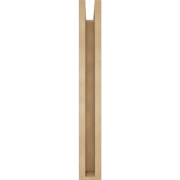 Ekena Millwork - BKTUR0352X16X28LEC05RCPR - Timberthane Faux Wood Legacy Style Bracket w/ Offset Brace, Block Ends, 3 1/2"W x 16"D x 28"H, Primed Tan