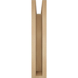 Ekena Millwork - BKTUR0352X18X18LEC05RCPR - Timberthane Faux Wood Legacy Style Bracket w/ Offset Brace, Block Ends, 3 1/2"W x 18"D x 18"H, Primed Tan