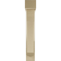 Ekena Millwork - BKTUR0352X18X22LEC05RCPR - Timberthane Faux Wood Legacy Style Bracket w/ Offset Brace, Block Ends, 3 1/2"W x 18"D x 22"H, Primed Tan