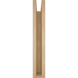 Ekena Millwork - BKTUR0352X18X22LEC05RCPR - Timberthane Faux Wood Legacy Style Bracket w/ Offset Brace, Block Ends, 3 1/2"W x 18"D x 22"H, Primed Tan