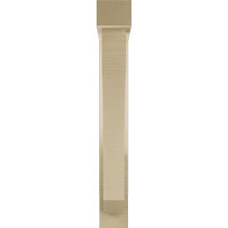 Ekena Millwork - BKTUR0352X18X26LEC05RCPR - Timberthane Faux Wood Legacy Style Bracket w/ Offset Brace, Block Ends, 3 1/2"W x 18"D x 26"H, Primed Tan