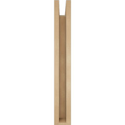Ekena Millwork - BKTUR0352X18X26LEC05RCPR - Timberthane Faux Wood Legacy Style Bracket w/ Offset Brace, Block Ends, 3 1/2"W x 18"D x 26"H, Primed Tan