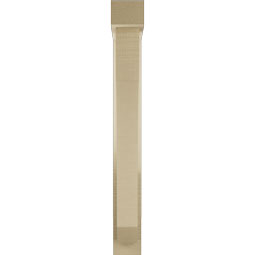 Ekena Millwork - BKTUR0352X18X30LEC05RCPR - Timberthane Faux Wood Legacy Style Bracket w/ Offset Brace, Block Ends, 3 1/2"W x 18"D x 30"H, Primed Tan