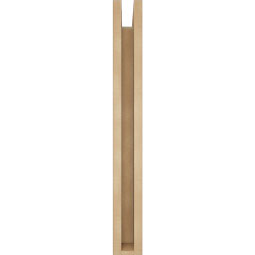Ekena Millwork - BKTUR0352X18X30LEC05RCPR - Timberthane Faux Wood Legacy Style Bracket w/ Offset Brace, Block Ends, 3 1/2"W x 18"D x 30"H, Primed Tan