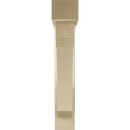 Ekena Millwork - BKTUR0352X20X20LEC05RCPR - Timberthane Faux Wood Legacy Style Bracket w/ Offset Brace, Block Ends, 3 1/2"W x 20"D x 20"H, Primed Tan