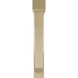 Ekena Millwork - BKTUR0352X20X24LEC05RCPR - Timberthane Faux Wood Legacy Style Bracket w/ Offset Brace, Block Ends, 3 1/2"W x 20"D x 24"H, Primed Tan