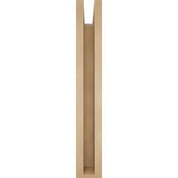 Ekena Millwork - BKTUR0352X20X24LEC05RCPR - Timberthane Faux Wood Legacy Style Bracket w/ Offset Brace, Block Ends, 3 1/2"W x 20"D x 24"H, Primed Tan