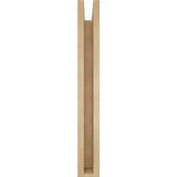 Ekena Millwork - BKTUR0352X20X28LEC05RCPR - Timberthane Faux Wood Legacy Style Bracket w/ Offset Brace, Block Ends, 3 1/2"W x 20"D x 28"H, Primed Tan