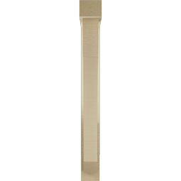 Ekena Millwork - BKTUR0352X20X32LEC05RCPR - Timberthane Faux Wood Legacy Style Bracket w/ Offset Brace, Block Ends, 3 1/2"W x 20"D x 32"H, Primed Tan