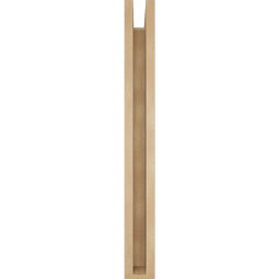 Ekena Millwork - BKTUR0352X20X32LEC05RCPR - Timberthane Faux Wood Legacy Style Bracket w/ Offset Brace, Block Ends, 3 1/2"W x 20"D x 32"H, Primed Tan
