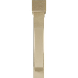 Ekena Millwork - BKTUR0352X22X22LEC05RCPR - Timberthane Faux Wood Legacy Style Bracket w/ Offset Brace, Block Ends, 3 1/2"W x 22"D x 22"H, Primed Tan
