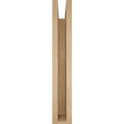 Ekena Millwork - BKTUR0352X22X22LEC05RCPR - Timberthane Faux Wood Legacy Style Bracket w/ Offset Brace, Block Ends, 3 1/2"W x 22"D x 22"H, Primed Tan