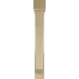Ekena Millwork - BKTUR0352X22X26LEC05RCPR - Timberthane Faux Wood Legacy Style Bracket w/ Offset Brace, Block Ends, 3 1/2"W x 22"D x 26"H, Primed Tan