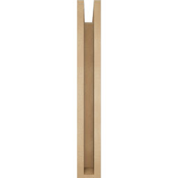 Ekena Millwork - BKTUR0352X22X26LEC05RCPR - Timberthane Faux Wood Legacy Style Bracket w/ Offset Brace, Block Ends, 3 1/2"W x 22"D x 26"H, Primed Tan