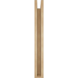 Ekena Millwork - BKTUR0352X22X30LEC05RCPR - Timberthane Faux Wood Legacy Style Bracket w/ Offset Brace, Block Ends, 3 1/2"W x 22"D x 30"H, Primed Tan