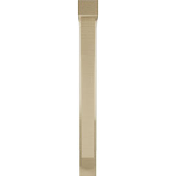 Ekena Millwork - BKTUR0352X22X34LEC05RCPR - Timberthane Faux Wood Legacy Style Bracket w/ Offset Brace, Block Ends, 3 1/2"W x 22"D x 34"H, Primed Tan