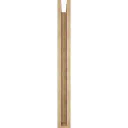 Ekena Millwork - BKTUR0352X22X34LEC05RCPR - Timberthane Faux Wood Legacy Style Bracket w/ Offset Brace, Block Ends, 3 1/2"W x 22"D x 34"H, Primed Tan