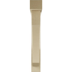 Ekena Millwork - BKTUR0352X24X24LEC05RCPR - Timberthane Faux Wood Legacy Style Bracket w/ Offset Brace, Block Ends, 3 1/2"W x 24"D x 24"H, Primed Tan