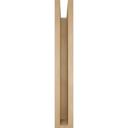 Ekena Millwork - BKTUR0352X24X24LEC05RCPR - Timberthane Faux Wood Legacy Style Bracket w/ Offset Brace, Block Ends, 3 1/2"W x 24"D x 24"H, Primed Tan