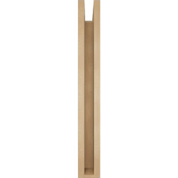 Ekena Millwork - BKTUR0352X24X28LEC05RCPR - Timberthane Faux Wood Legacy Style Bracket w/ Offset Brace, Block Ends, 3 1/2"W x 24"D x 28"H, Primed Tan