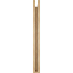Ekena Millwork - BKTUR0352X24X36LEC05RCPR - Timberthane Faux Wood Legacy Style Bracket w/ Offset Brace, Block Ends, 3 1/2"W x 24"D x 36"H, Primed Tan