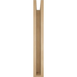 Ekena Millwork - BKTUR0352X26X26LEC05RCPR - Timberthane Faux Wood Legacy Style Bracket w/ Offset Brace, Block Ends, 3 1/2"W x 26"D x 26"H, Primed Tan