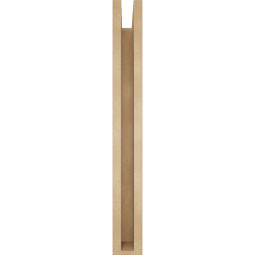 Ekena Millwork - BKTUR0352X26X30LEC05RCPR - Timberthane Faux Wood Legacy Style Bracket w/ Offset Brace, Block Ends, 3 1/2"W x 26"D x 30"H, Primed Tan