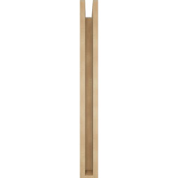 Ekena Millwork - BKTUR0352X26X34LEC05RCPR - Timberthane Faux Wood Legacy Style Bracket w/ Offset Brace, Block Ends, 3 1/2"W x 26"D x 34"H, Primed Tan