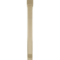 Ekena Millwork - BKTUR0352X26X38LEC05RCPR - Timberthane Faux Wood Legacy Style Bracket w/ Offset Brace, Block Ends, 3 1/2"W x 26"D x 38"H, Primed Tan