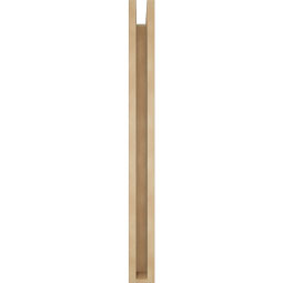 Ekena Millwork - BKTUR0352X26X38LEC05RCPR - Timberthane Faux Wood Legacy Style Bracket w/ Offset Brace, Block Ends, 3 1/2"W x 26"D x 38"H, Primed Tan