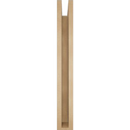 Ekena Millwork - BKTUR0352X28X28LEC05RCPR - Timberthane Faux Wood Legacy Style Bracket w/ Offset Brace, Block Ends, 3 1/2"W x 28"D x 28"H, Primed Tan