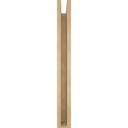 Ekena Millwork - BKTUR0352X28X32LEC05RCPR - Timberthane Faux Wood Legacy Style Bracket w/ Offset Brace, Block Ends, 3 1/2"W x 28"D x 32"H, Primed Tan