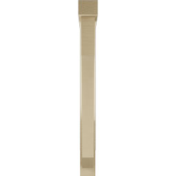 Ekena Millwork - BKTUR0352X28X36LEC05RCPR - Timberthane Faux Wood Legacy Style Bracket w/ Offset Brace, Block Ends, 3 1/2"W x 28"D x 36"H, Primed Tan