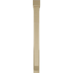 Ekena Millwork - BKTUR0352X28X40LEC05RCPR - Timberthane Faux Wood Legacy Style Bracket w/ Offset Brace, Block Ends, 3 1/2"W x 28"D x 40"H, Primed Tan