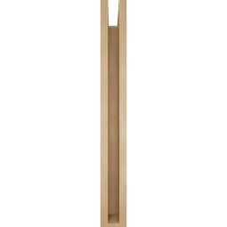 Ekena Millwork - BKTUR0352X30X30LEC05RCPR - Timberthane Faux Wood Legacy Style Bracket w/ Offset Brace, Block Ends, 3 1/2"W x 30"D x 30"H, Primed Tan