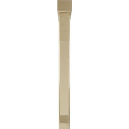 Ekena Millwork - BKTUR0352X30X36LEC05RCPR - Timberthane Faux Wood Legacy Style Bracket w/ Offset Brace, Block Ends, 3 1/2"W x 30"D x 36"H, Primed Tan