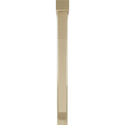 Ekena Millwork - BKTUR0352X30X38LEC05RCPR - Timberthane Faux Wood Legacy Style Bracket w/ Offset Brace, Block Ends, 3 1/2"W x 30"D x 38"H, Primed Tan