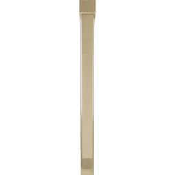 Ekena Millwork - BKTUR0352X30X42LEC05RCPR - Timberthane Faux Wood Legacy Style Bracket w/ Offset Brace, Block Ends, 3 1/2"W x 30"D x 42"H, Primed Tan