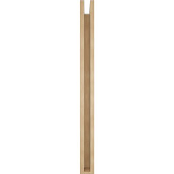 Ekena Millwork - BKTUR0352X30X42LEC05RCPR - Timberthane Faux Wood Legacy Style Bracket w/ Offset Brace, Block Ends, 3 1/2"W x 30"D x 42"H, Primed Tan