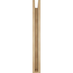 Ekena Millwork - BKTUR0352X32X32LEC05RCPR - Timberthane Faux Wood Legacy Style Bracket w/ Offset Brace, Block Ends, 3 1/2"W x 32"D x 32"H, Primed Tan