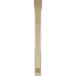 Ekena Millwork - BKTUR0352X32X38LEC05RCPR - Timberthane Faux Wood Legacy Style Bracket w/ Offset Brace, Block Ends, 3 1/2"W x 32"D x 38"H, Primed Tan