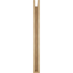Ekena Millwork - BKTUR0352X32X38LEC05RCPR - Timberthane Faux Wood Legacy Style Bracket w/ Offset Brace, Block Ends, 3 1/2"W x 32"D x 38"H, Primed Tan