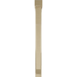 Ekena Millwork - BKTUR0352X32X40LEC05RCPR - Timberthane Faux Wood Legacy Style Bracket w/ Offset Brace, Block Ends, 3 1/2"W x 32"D x 40"H, Primed Tan