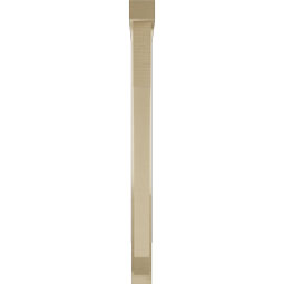 Ekena Millwork - BKTUR0352X32X44LEC05RCPR - Timberthane Faux Wood Legacy Style Bracket w/ Offset Brace, Block Ends, 3 1/2"W x 32"D x 44"H, Primed Tan