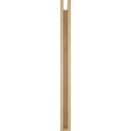 Ekena Millwork - BKTUR0352X32X44LEC05RCPR - Timberthane Faux Wood Legacy Style Bracket w/ Offset Brace, Block Ends, 3 1/2"W x 32"D x 44"H, Primed Tan