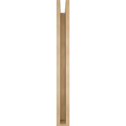 Ekena Millwork - BKTUR0352X34X34LEC05RCPR - Timberthane Faux Wood Legacy Style Bracket w/ Offset Brace, Block Ends, 3 1/2"W x 34"D x 34"H, Primed Tan