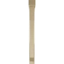 Ekena Millwork - BKTUR0352X34X38LEC05RCPR - Timberthane Faux Wood Legacy Style Bracket w/ Offset Brace, Block Ends, 3 1/2"W x 34"D x 38"H, Primed Tan