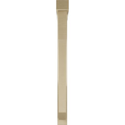 Ekena Millwork - BKTUR0352X34X40LEC05RCPR - Timberthane Faux Wood Legacy Style Bracket w/ Offset Brace, Block Ends, 3 1/2"W x 34"D x 40"H, Primed Tan
